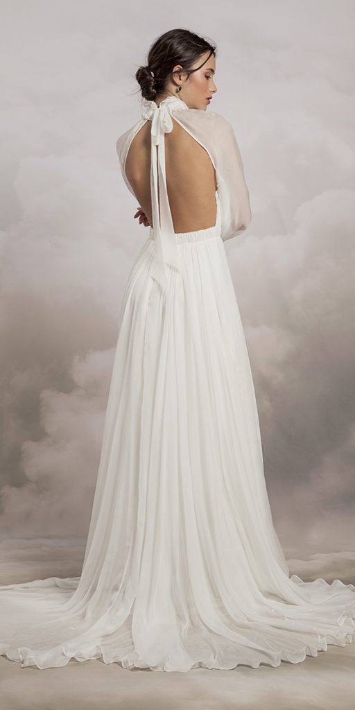  bohemian wedding dresses simple open back with sleeves catherine deane