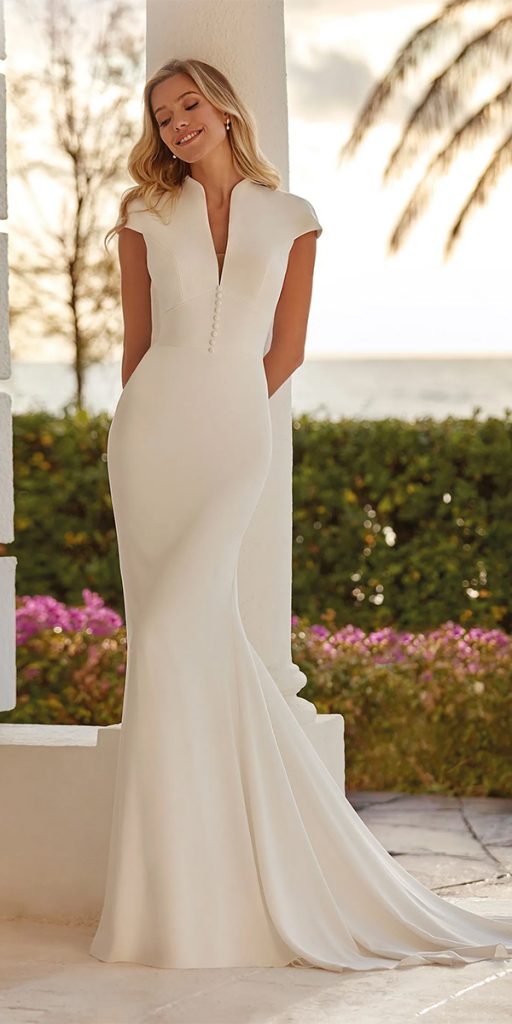 modest wedding dresses mermaid simple elegant stpatric