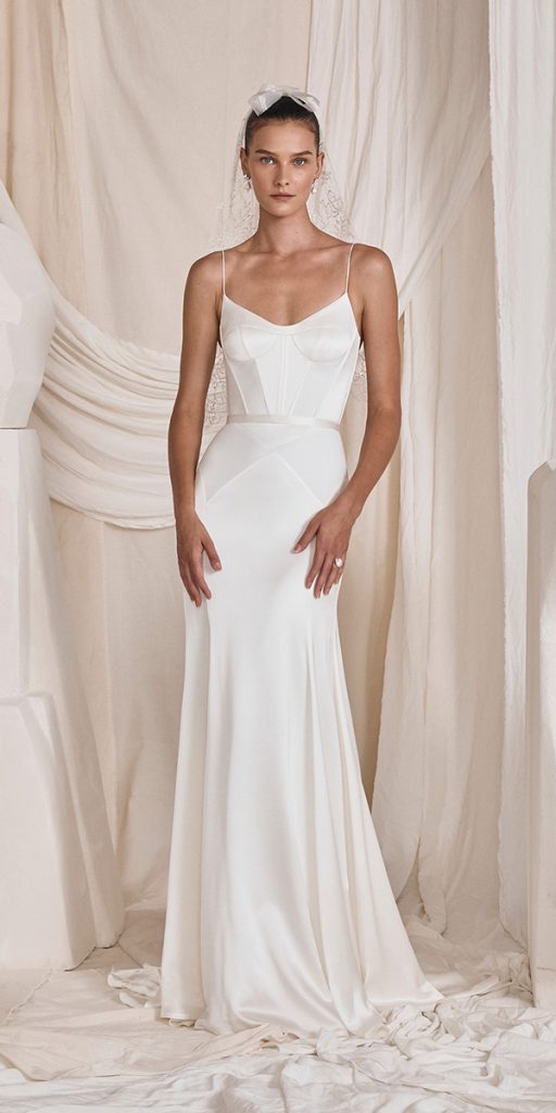 top wedding dresses simple with spaghetti straps casual alonlivne