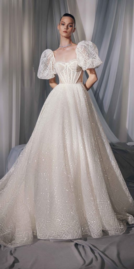  carfelli wedding dresses a line sweetheart neckline with cap sleeves