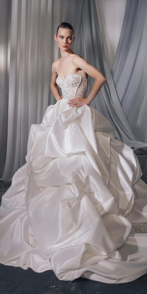 carfelli wedding dresses ball gown sweetheart neckline ruffled skirt