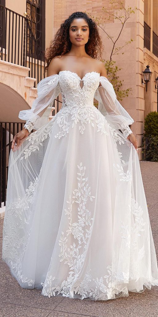 lace beach wedding dresses a line sweetheart neckline with sleeves morilee