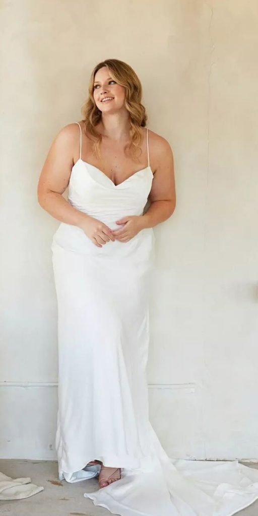summer wedding dresses simple with spaghetti straps plus size madilane