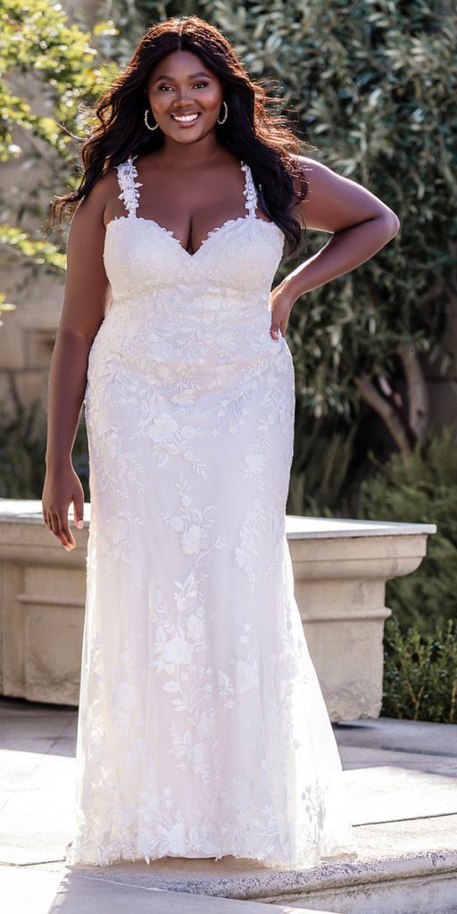 lace plus size wedding dresses sheath sexy beach allure