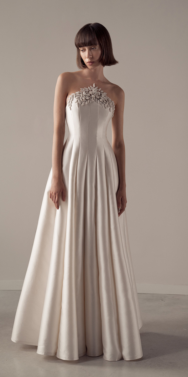 simple wedding dresses silk a line elegant chana marelous