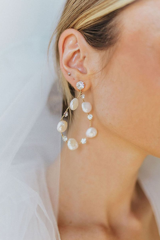  boho bridal earrings with rhinestones untamedpetals