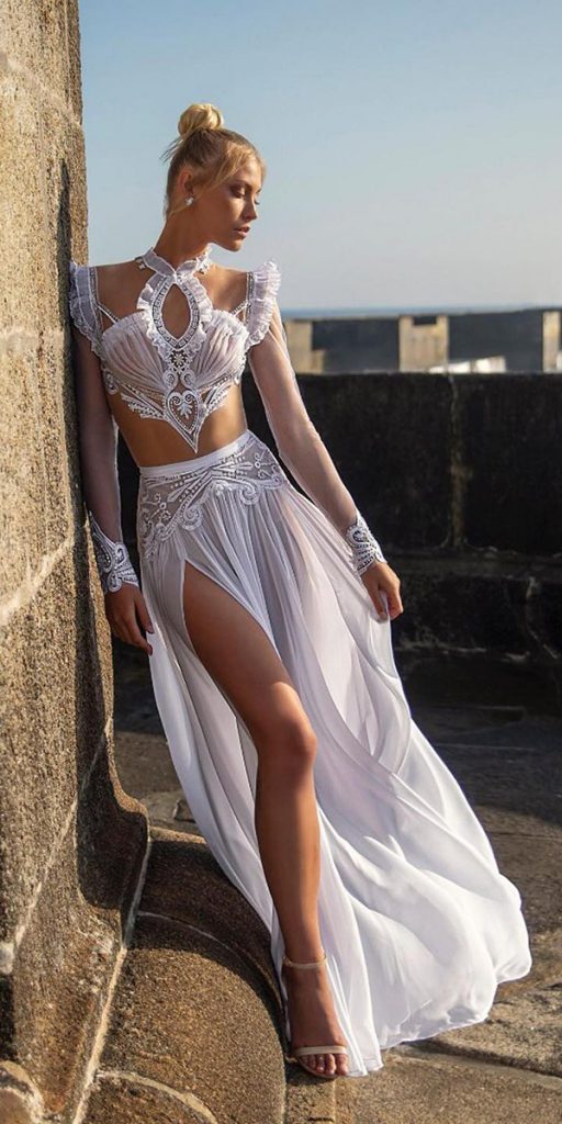 wedding dress designers sexy beach lace lior charchy