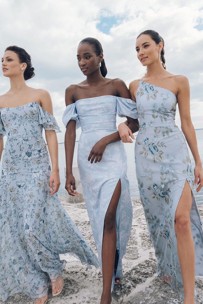 blue bridesmaid dresses floral long jennyyoonyc