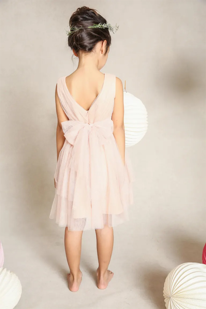 country flower girl dresses simple with bow blush jenny yoo