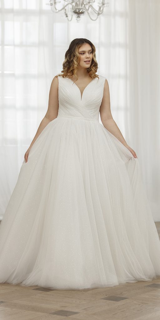 plus size ball gowns wedding dresses simple v neckline art design