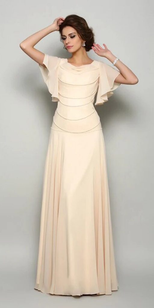 long mother of the bride dresses simple beige jasminebridal