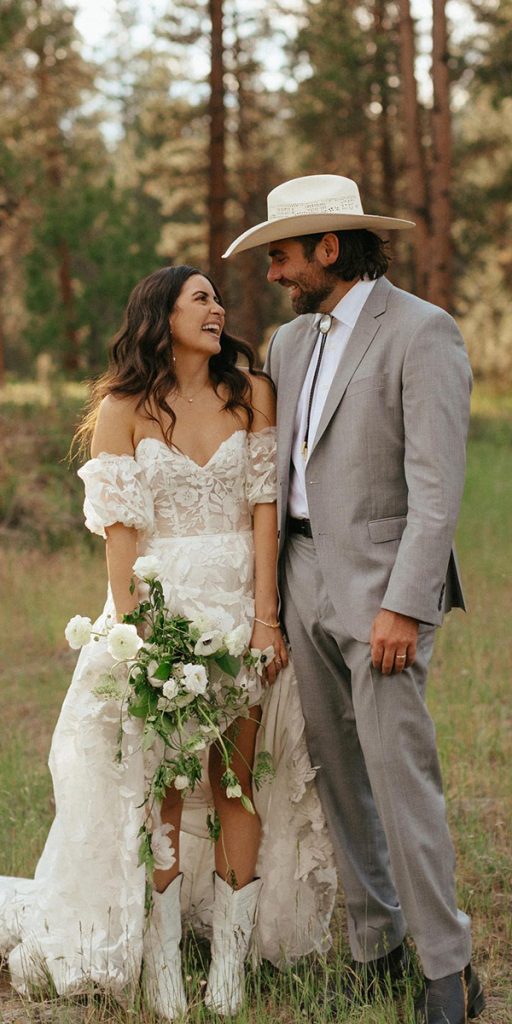 country wedding dresses a line with boots lace bohemian jenny yoo