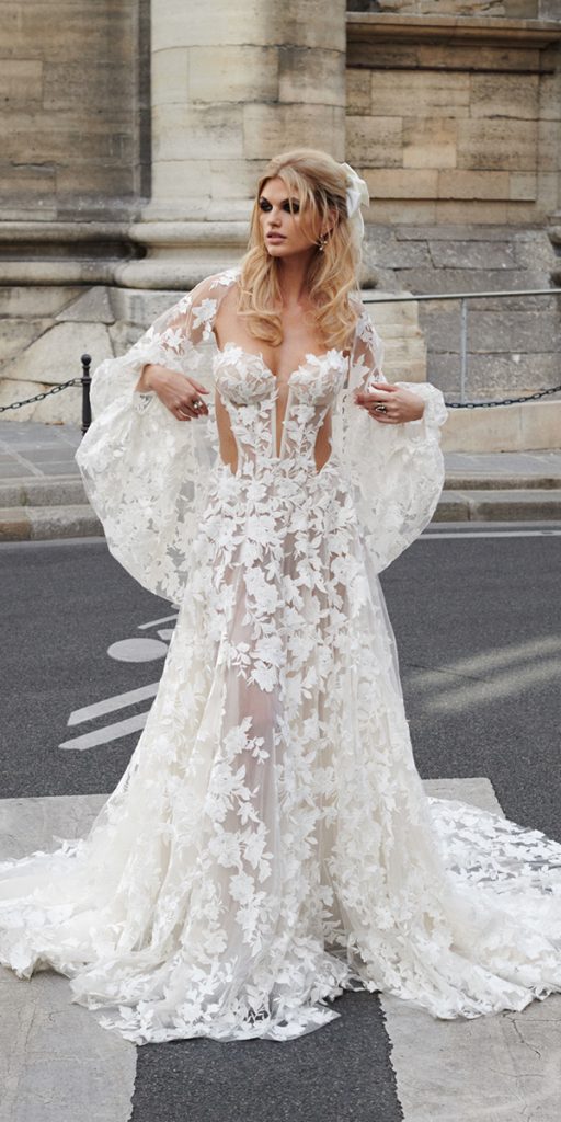 dream wedding dresses a line lace floral sexy galia