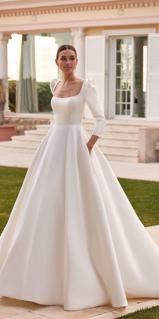 modest wedding dresses with long sleeves simple houseofstpatrick