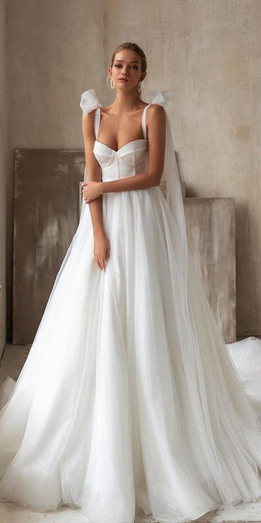 princess wedding dresses simple sweetheart neckline elegant evalendel