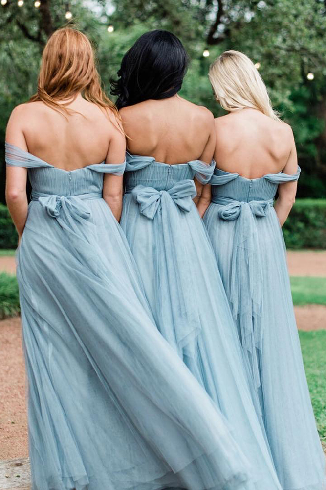 blue long bridesmaid dresses long simple shoprevelry