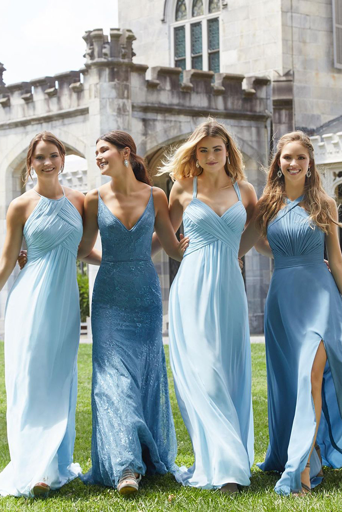 long bridesmaid dresses blue long simple morilee
