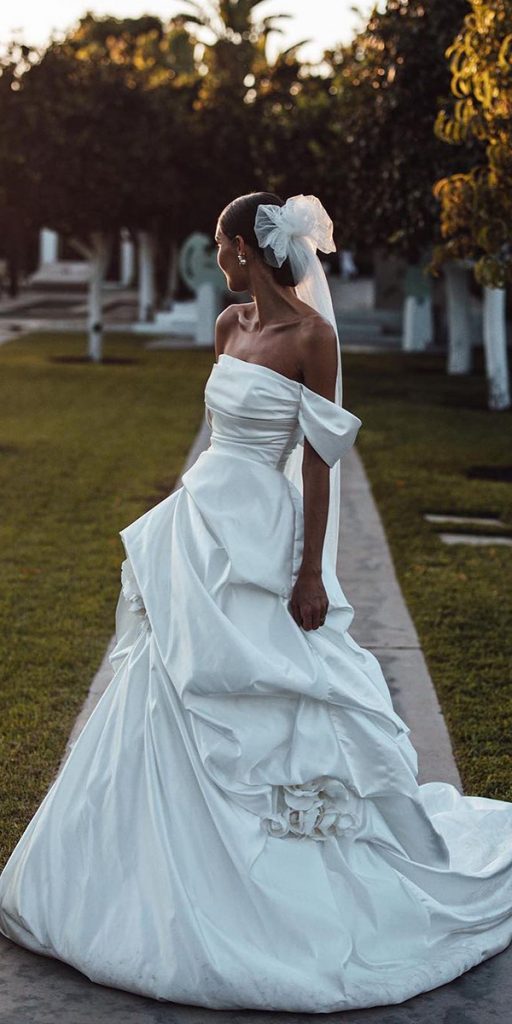 simple wedding dresses simple off the shoulder millanova