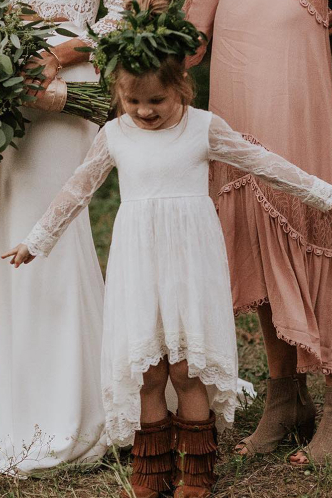 country flower girl dresses with boots long sleeves rustic teaprincessaust