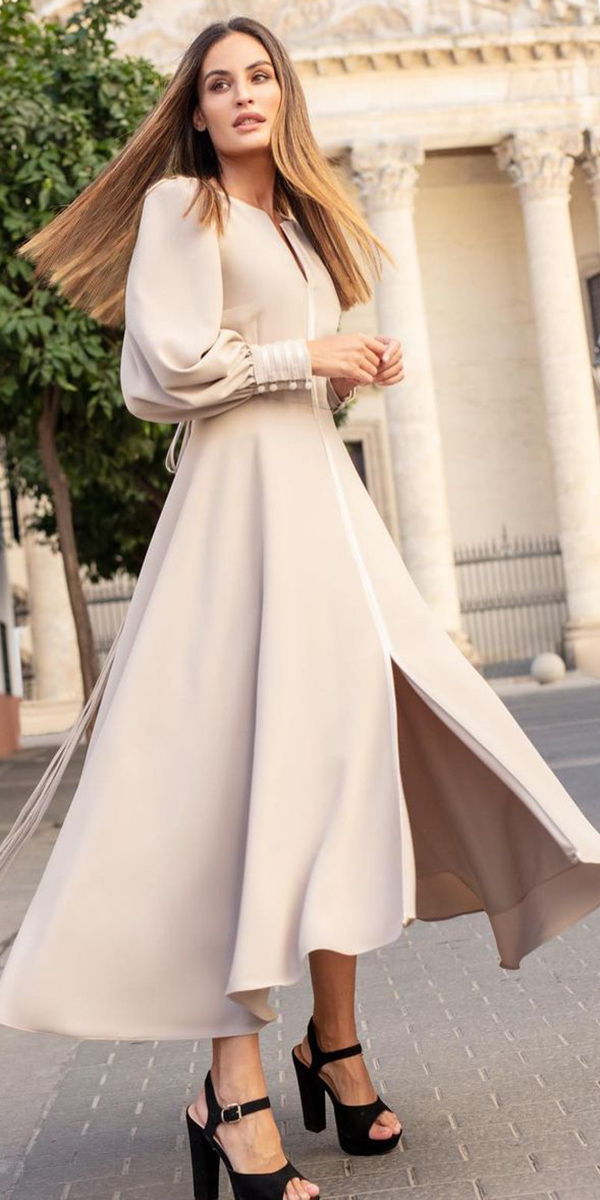winter wedding guest dresses with long sleeves simple matildecano
