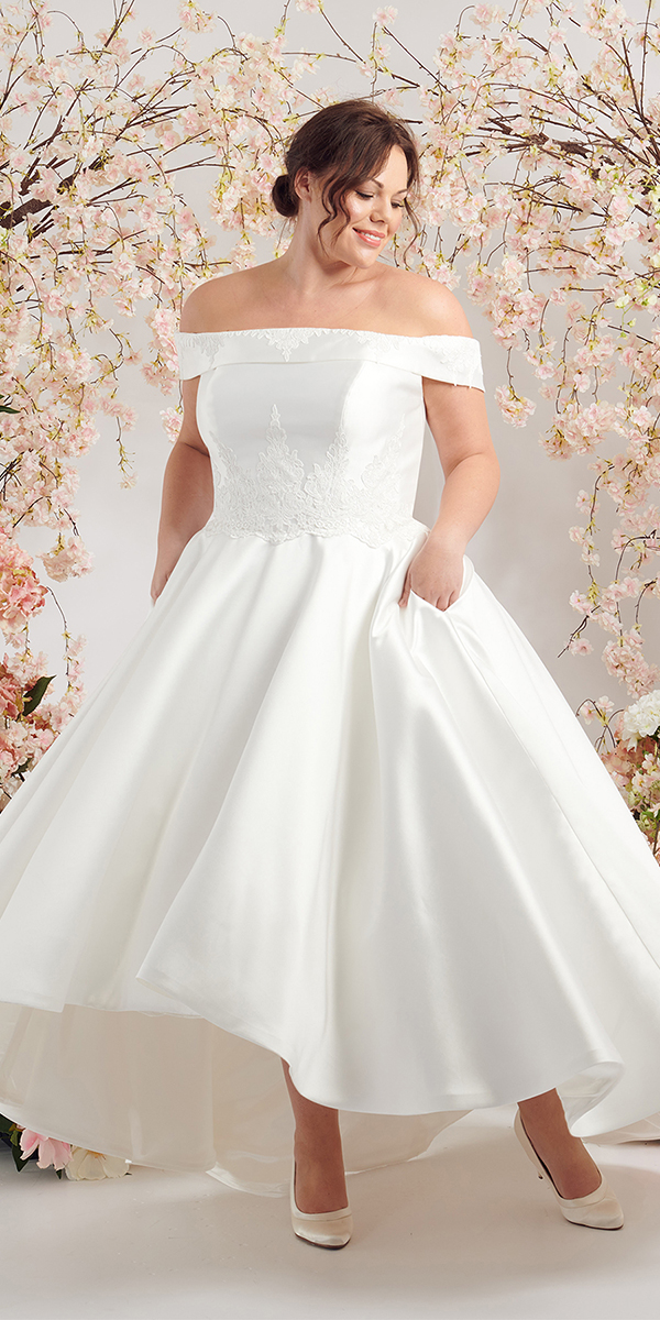 Plus size high low bridal gowns best sale