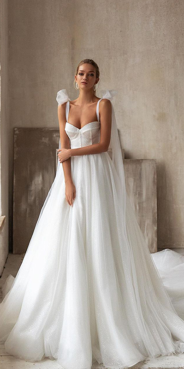 simple wedding dresses ball gown sweetheart strapless neckline evalendel