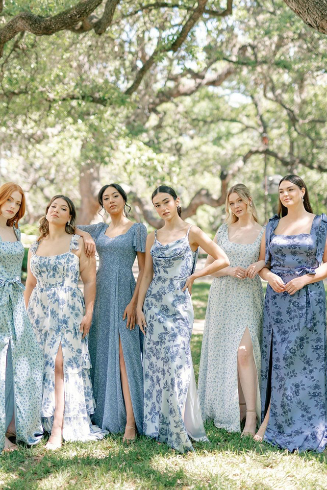 Floral Bridesmaid Dresses: 12 Most Beautiful Styles