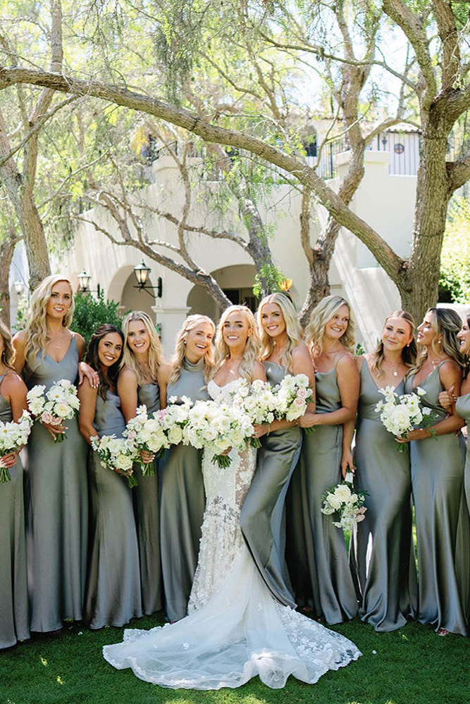 Bridesmaid dresses in sage best sale