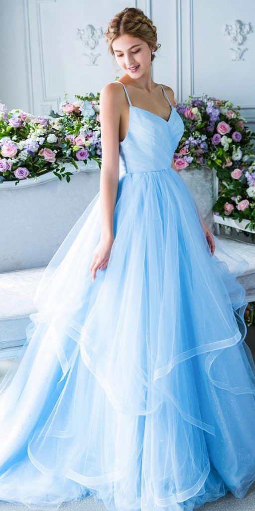 Blue Wedding Dresses: 24 Dreamy Styles To Inspire You