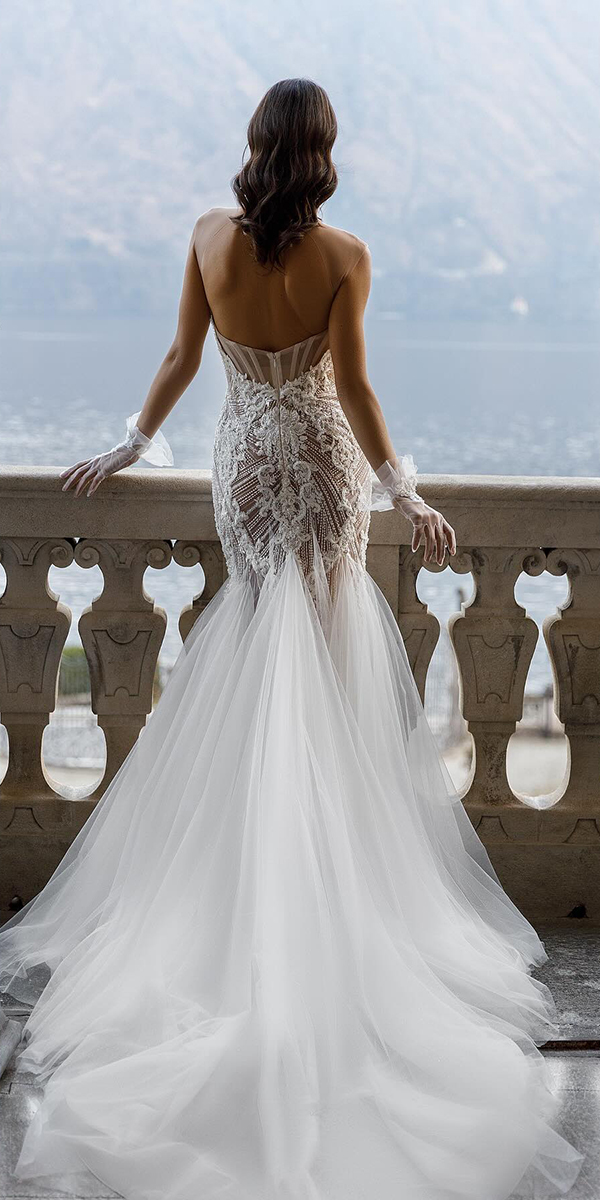 backless wedding dresses fit and flare sexy oksanamukha