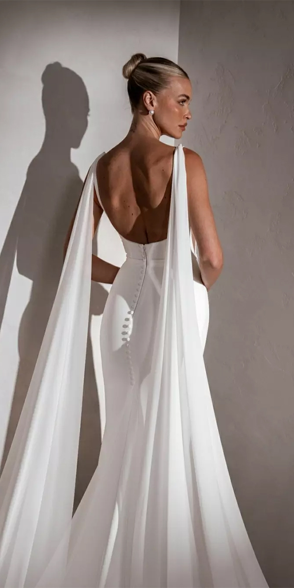 backless wedding dresses simple mermaid made with love bridal
