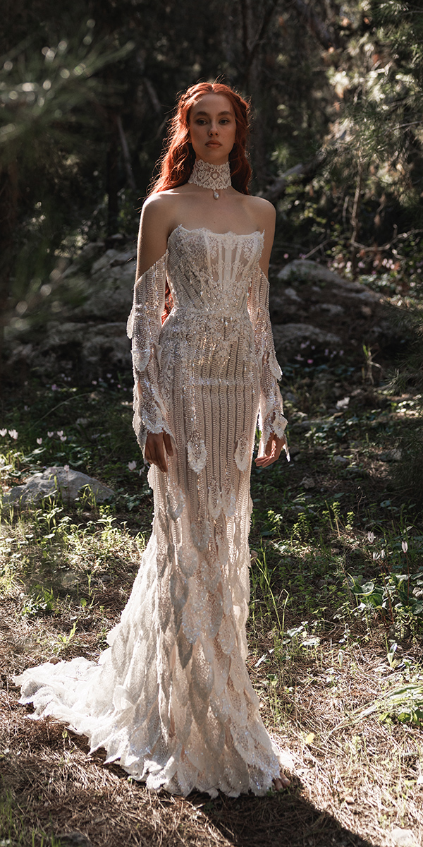 boho wedding dresses with sleeves sheath vintage rustic kimkassas