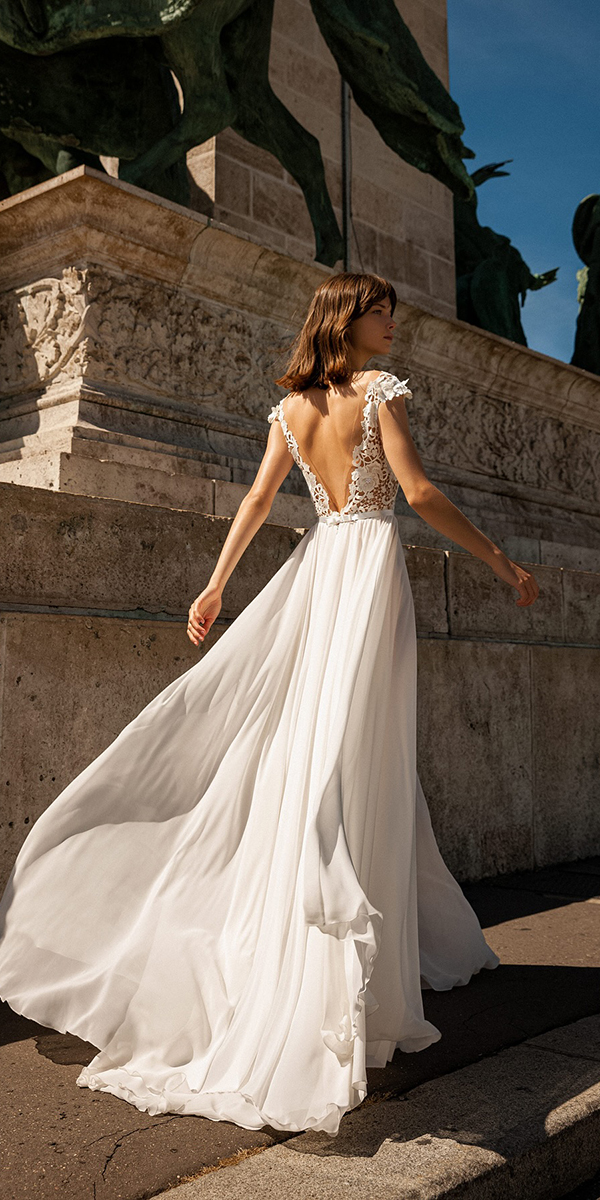 lace back wedding dresses lace a line daalarna