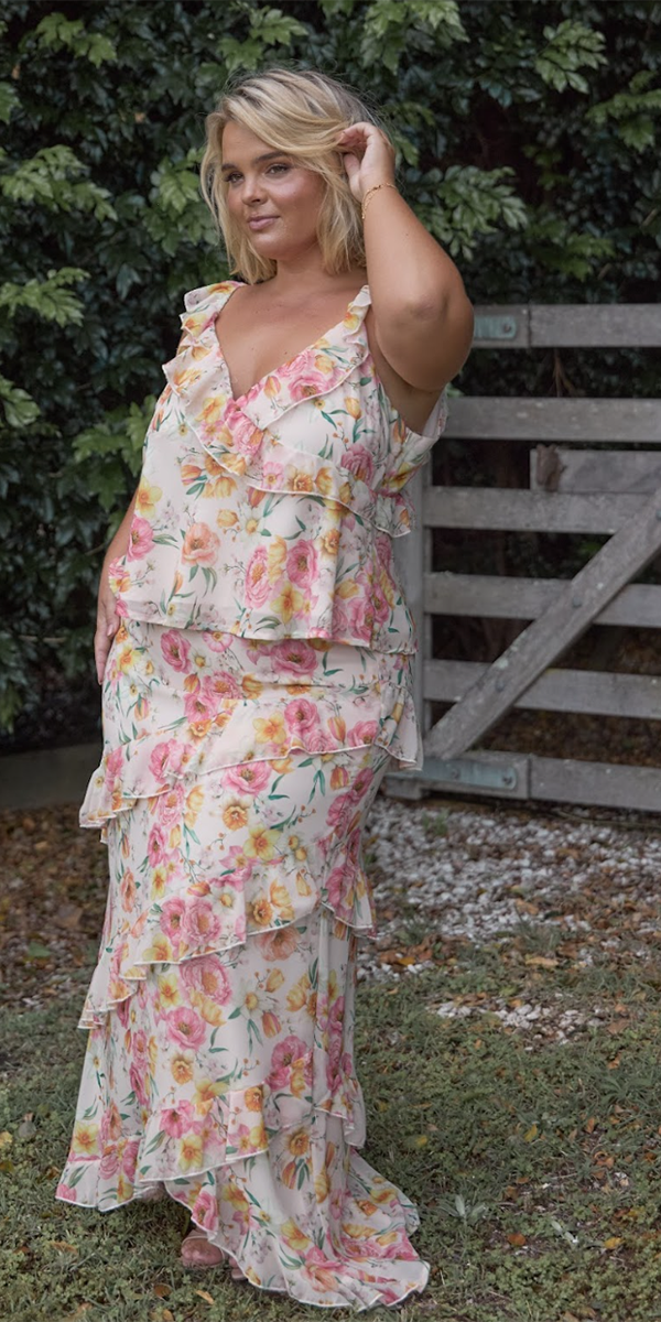 summer wedding guest dresses floral plus size long petalpup