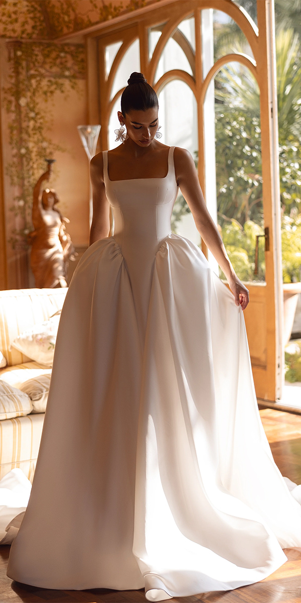 simple wedding dresses corset ball gown tinavalerdi