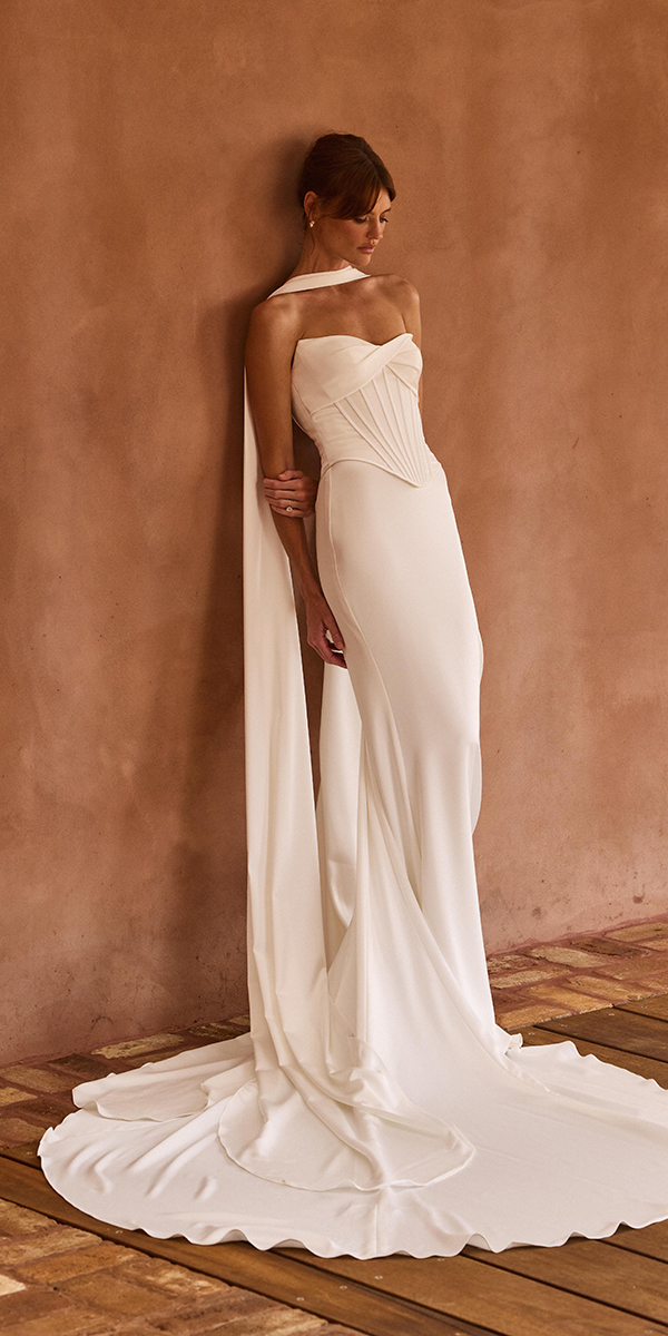 beach destination wedding dresses simple strapless neckline sexy madewithloves