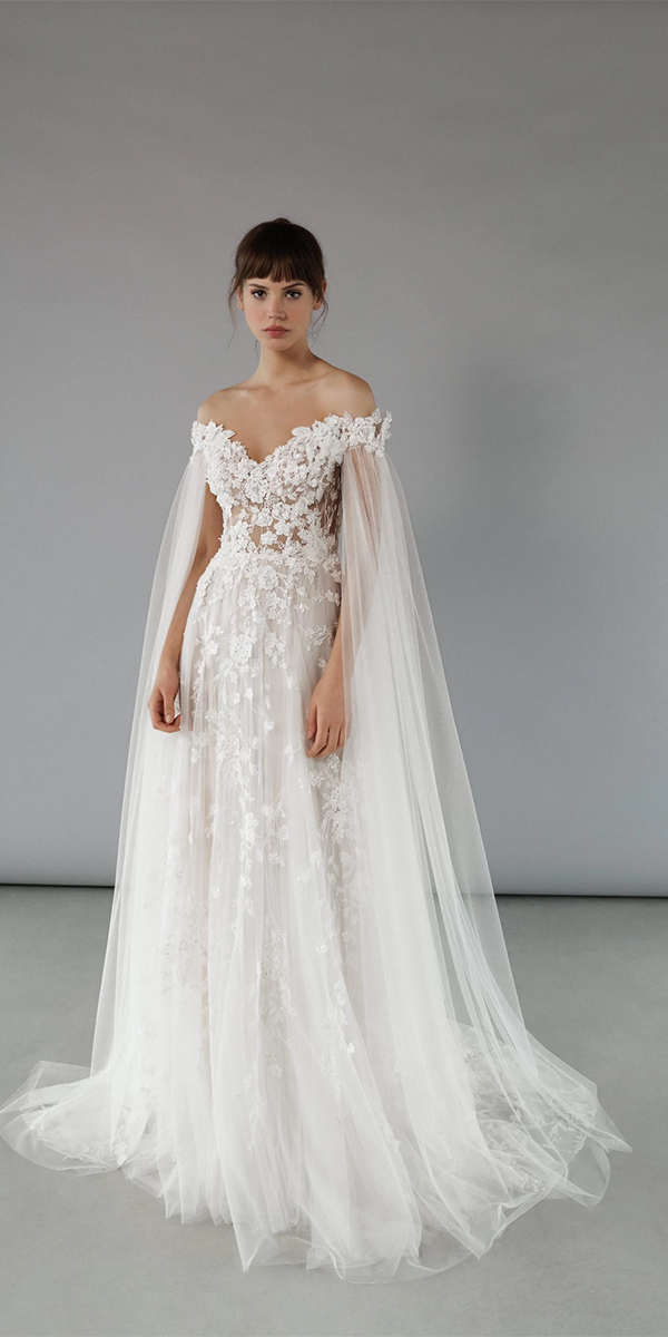 bohemian wedding dresses a line floral appliques daalarna