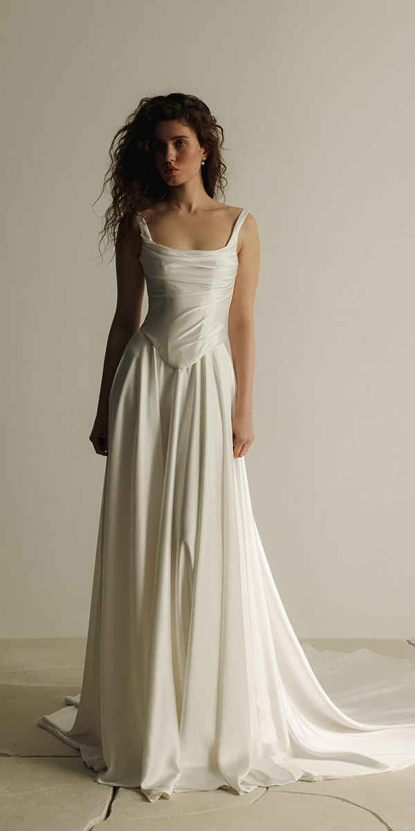 eva lendel wedding dresses a line elegant simple