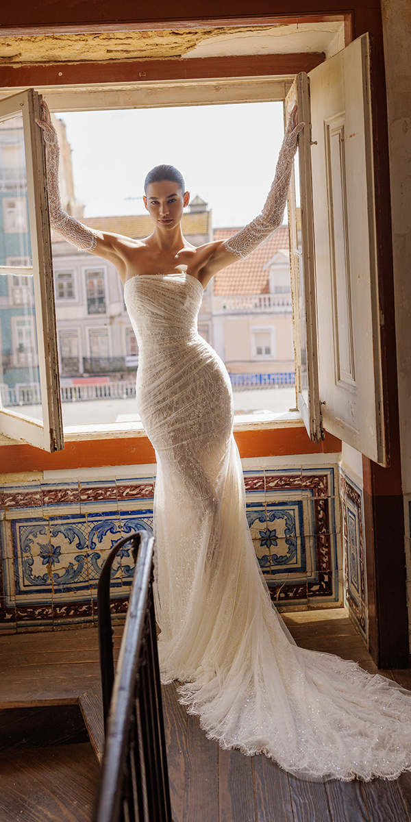 rustic lace wedding dresses with detached sleeves wonaconcept