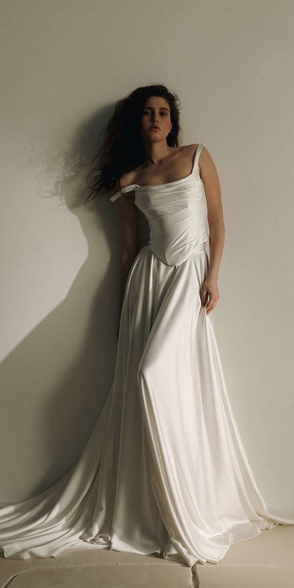 rustic wedding dresses simple a line with spaghetti straps evalendel