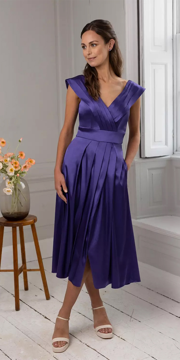 summer mother of the bride dresses tea length simple silk truebride