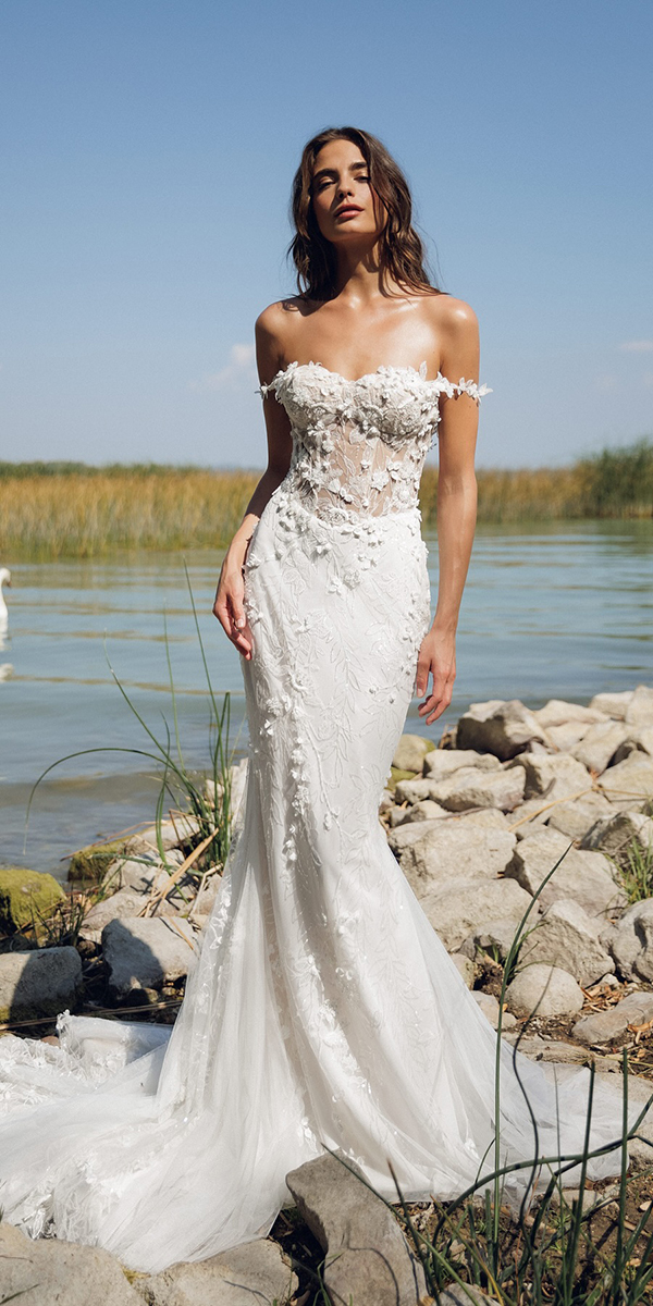 summer wedding dresses mermaid sexy floral appliques daalarna