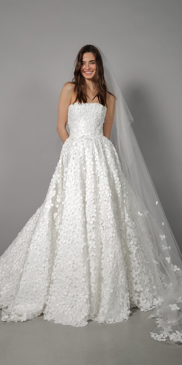 top wedding dresses a line flroal appliques daalarna