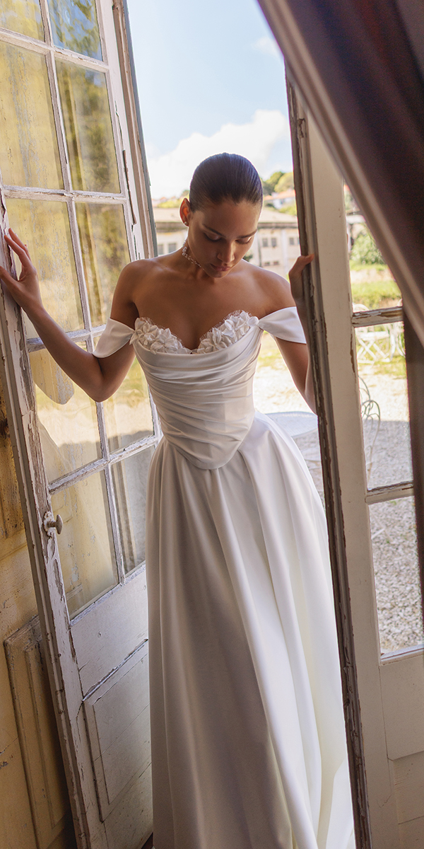 top wedding dresses a line simple off the shoulder beach wonaconcept