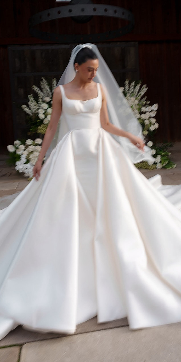 top wedding dresses simple with overskirt ball gown stevenkhalil
