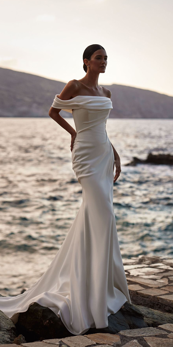 beach wedding dresses simple sheath sexy millanova