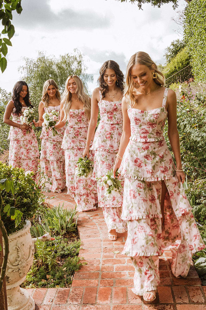 floral bridesmaid dresses rustic country beach mumuwedding