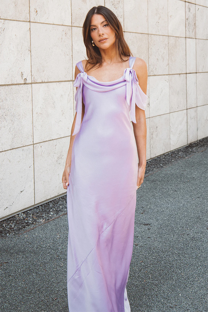 lavender bridesmaid dresses satin simple long mumuwedding