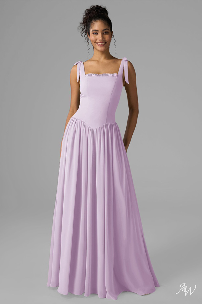 lavender bridesmaid dresses simple long a line awbridal