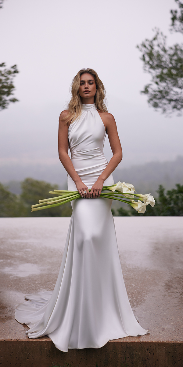 silk wedding dresses simple beach sexy evalendel